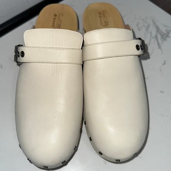 Dr. Scholl’s Women's Original Clog White Leather Slip-On Sandals Size 7 Like New - Picture 5 of 6